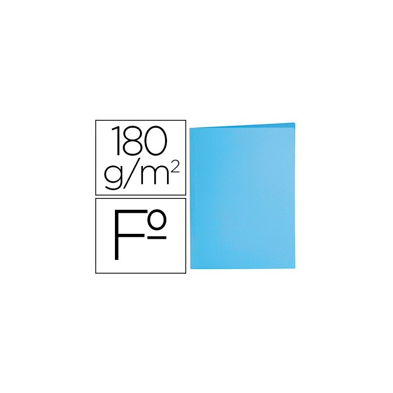 Subcarpeta liderpapel folio azul pastel 180g/m2