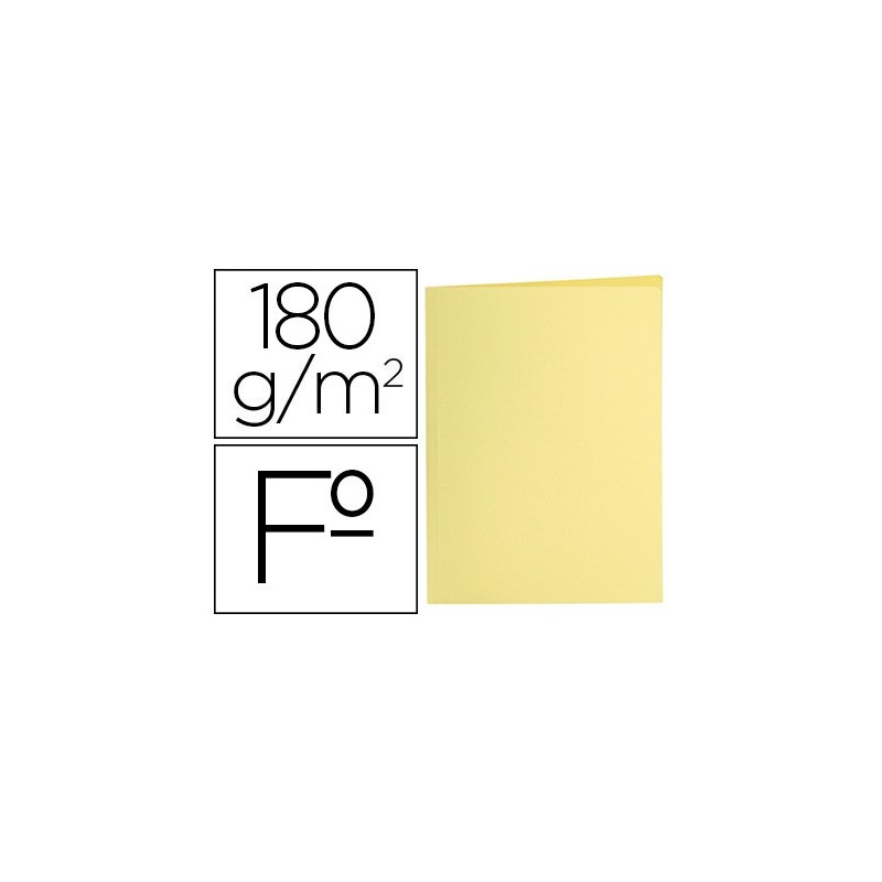 Subcarpeta liderpapel folio amarillo pastel 180g/m2