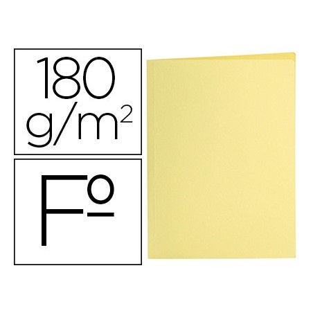 Subcarpeta liderpapel folio amarillo pastel 180g/m2