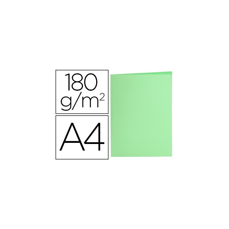 Subcarpeta liderpapel a4 verde pastel 180g/m2