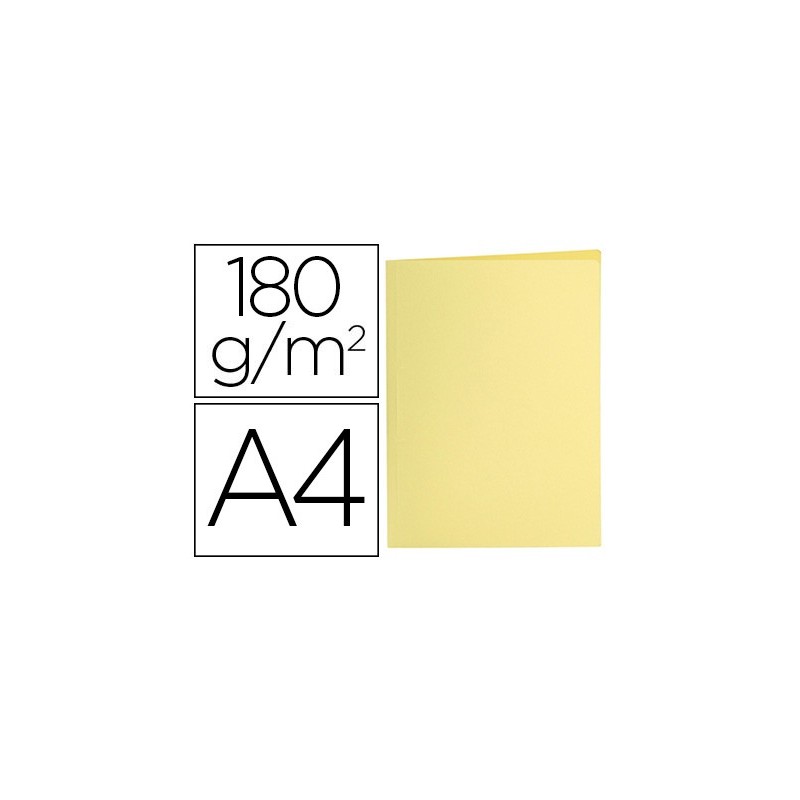 Subcarpeta liderpapel a4 amarillo pastel 180g/m2