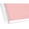 Cuaderno espiral liderpapel a4 micro crafty tapa forrada 120h 90 gr cuadro 5 mm 5 bandas 4 colores color rosa