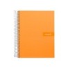 Cuaderno espiral liderpapel a4 micro crafty tapa forrada 120h 90 gr cuadro 5 mm 5 bandas 4 colores color naranja