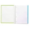 Cuaderno espiral liderpapel a4 micro crafty tapa forrada 120h 90 gr cuadro 5 mm 5 bandas 4 colores color verde