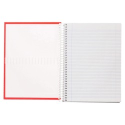 Cuaderno espiral liderpapel a4 crafty tapa forrada 80h 90 gr pauta estrecha 2,5mm con margen colores surtidos
