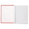 Cuaderno espiral liderpapel a4 crafty tapa forrada 80h 90 gr pauta estrecha 2,5mm con margen colores surtidos