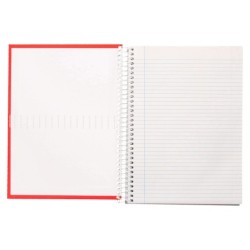 Cuaderno espiral liderpapel a4 crafty tapa forrada 80h 90 gr rayado horizontal con margen colores surtidos