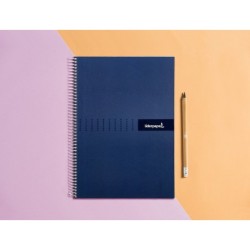 Cuaderno espiral liderpapel a4 crafty tapa forrada 80h 90 gr rayado horizontal con margen colores surtidos