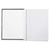 Cuaderno espiral liderpapel a4 crafty tapa forrada 80h 90 gr cuadro 4mm con margen color negro