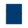 Cuaderno espiral liderpapel a4 crafty tapa forrada 80h 90 gr cuadro 4mm con margen color azul marino