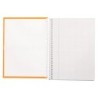 Cuaderno espiral liderpapel a4 crafty tapa forrada 80h 90 gr cuadro 4mm con margen color naranja
