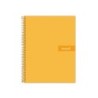 Cuaderno espiral liderpapel a4 crafty tapa forrada 80h 90 gr cuadro 4mm con margen color naranja