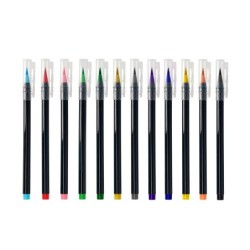 Rotulador liderpapel punta pincel extra suave bolsa de 12 unidades colores surtidos