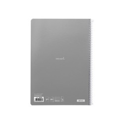 Cuaderno espiral liderpapel folio witty tapa dura 80h 75gr rayado horizontal 8mm con margen colores surtidos