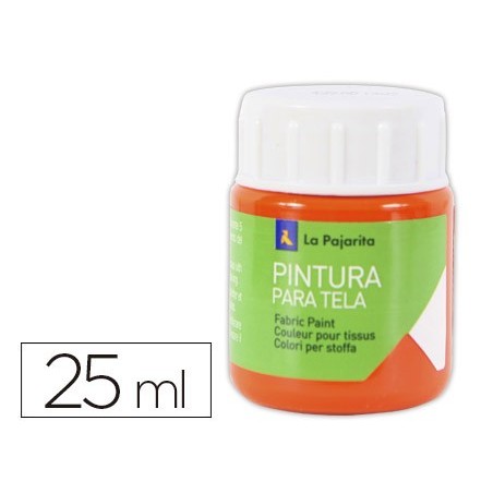 Pintura para tela la pajarita anaranjado 25 ml