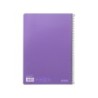 Cuaderno espiral liderpapel folio witty tapa dura 80h 75gr cuadro 4mm con margen color violeta
