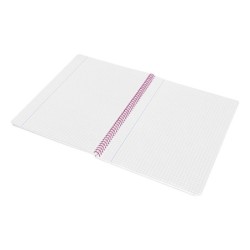 Cuaderno espiral liderpapel folio witty tapa dura 80h 75gr cuadro 4mm con margen color turquesa