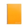 Cuaderno espiral liderpapel folio witty tapa dura 80h 75gr cuadro 4mm con margen color naranja