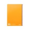 Cuaderno espiral liderpapel folio witty tapa dura 80h 75gr cuadro 4mm con margen color naranja