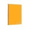 Cuaderno espiral liderpapel folio witty tapa dura 80h 75gr cuadro 4mm con margen color naranja