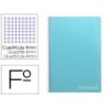 Cuaderno espiral liderpapel folio witty tapa dura 80h 75gr cuadro 4mm con margen color celeste