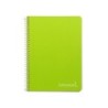 Cuaderno espiral liderpapel cuarto witty tapa dura 80h 75gr cuadro 4mm con margen color verde