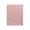 Cuaderno espiral liderpapel cuarto witty tapa dura 80h 75gr cuadro 4mm con margen color rosa