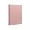 Cuaderno espiral liderpapel cuarto witty tapa dura 80h 75gr cuadro 4mm con margen color rosa