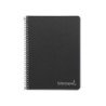 Cuaderno espiral liderpapel cuarto witty tapa dura 80h 75gr cuadro 4mm con margen color negro