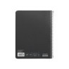 Cuaderno espiral liderpapel cuarto witty tapa dura 80h 75gr cuadro 4mm con margen color negro