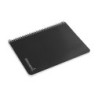 Cuaderno espiral liderpapel cuarto witty tapa dura 80h 75gr cuadro 4mm con margen color negro