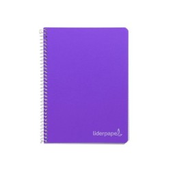 Cuaderno espiral liderpapel a4 micro witty tapa dura 140h 75gr cuadro 5mm 5 bandas 4 taladros colores surtidos