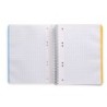 Cuaderno espiral liderpapel a5 micro witty tapa dura 140h 75gr cuadro 5mm 5 bandas 6 taladros colores surtidos