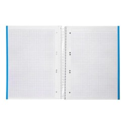 Cuaderno espiral liderpapel a5 micro jolly tapa forrada 140h 75 gr cuadro 5mm 5 bandas6 taladros colores surtidos