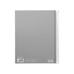 Cuaderno espiral liderpapel a4 micro jolly tapa forrada 140h 75 gr cuadro 5mm 5 bandas4 taladros colores surtidos