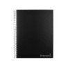 Cuaderno espiral liderpapel a4 micro jolly tapa forrada 140h 75 gr cuadro 5mm 5 bandas 4 taladros color negro