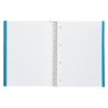 Cuaderno espiral liderpapel a4 micro jolly tapa forrada 140h 75 gr cuadro 5mm 5 bandas 4 taladros color negro