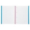 Cuaderno espiral liderpapel a4 micro jolly tapa forrada 140h 75 gr cuadro 5mm 5 bandas4 taladros color turquesa