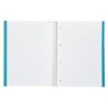 Cuaderno espiral liderpapel a4 micro jolly tapa forrada 140h 75 gr cuadro 5mm 5 bandas 4 taladros color verde