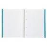 Cuaderno espiral liderpapel a4 micro jolly tapa forrada 140h 75 gr cuadro 5mm 5 bandas4 taladros color amarillo