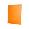 Cuaderno espiral liderpapel a4 micro jolly tapa forrada 140h 75 gr cuadro 5mm 5 bandas4 taladros color naranja