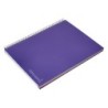 Cuaderno espiral liderpapel a4 micro jolly tapa forrada 140h 75 gr cuadro 5mm 5 bandas 4 taladros color lila