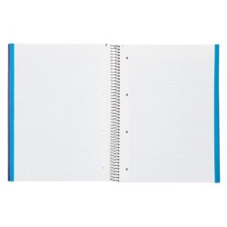 Cuaderno espiral liderpapel a4 micro jolly tapa forrada 140h 75 gr cuadro 5mm 5 bandas 4 taladros color lila