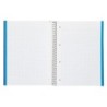 Cuaderno espiral liderpapel a4 micro jolly tapa forrada 140h 75 gr cuadro 5mm 5 bandas 4 taladros color lila