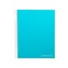 Cuaderno espiral liderpapel a4 micro jolly tapa forrada 140h 75 gr cuadro 5mm 5 bandas4 taladros color celeste