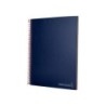 Cuaderno espiral liderpapel a4 micro jolly tapa forrada 140h 75 gr cuadro 5mm 5 bandas 4 taladros color azul