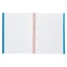 Cuaderno espiral liderpapel a4 micro jolly tapa forrada 140h 75 gr cuadro 5mm 5 bandas 4 taladros color azul