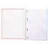 Cuaderno espiral liderpapel a5 micro crafty tapa forrada 120h 90 gr cuadro 5mm 5 bandas6 taladros color rosa
