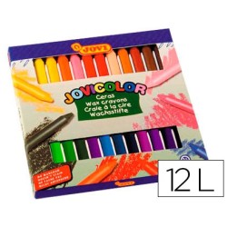 Lapices cera jovicolor caja de 12 unidades colores surtidos