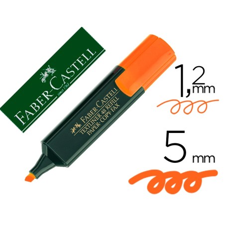 Rotulador faber fluorescente 48-15 naranja